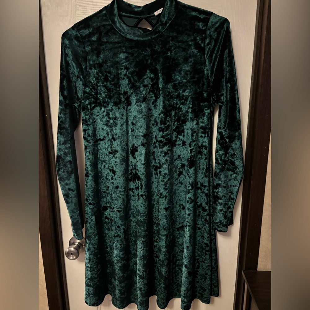 Chris & Carol Emerald Velvet Dress